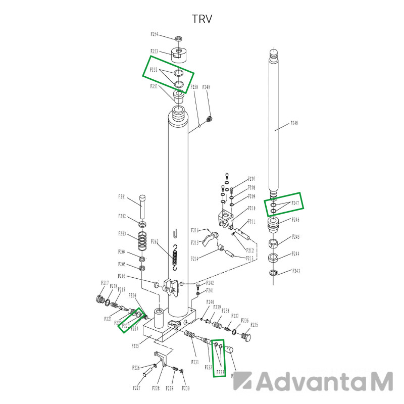 Ремкомплект гидроузла для TRV1030  - 1