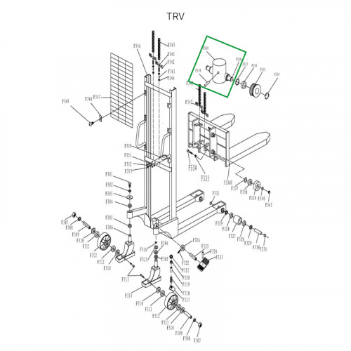 1 - Крестовина  гидроузла в сборе для TRV1025 